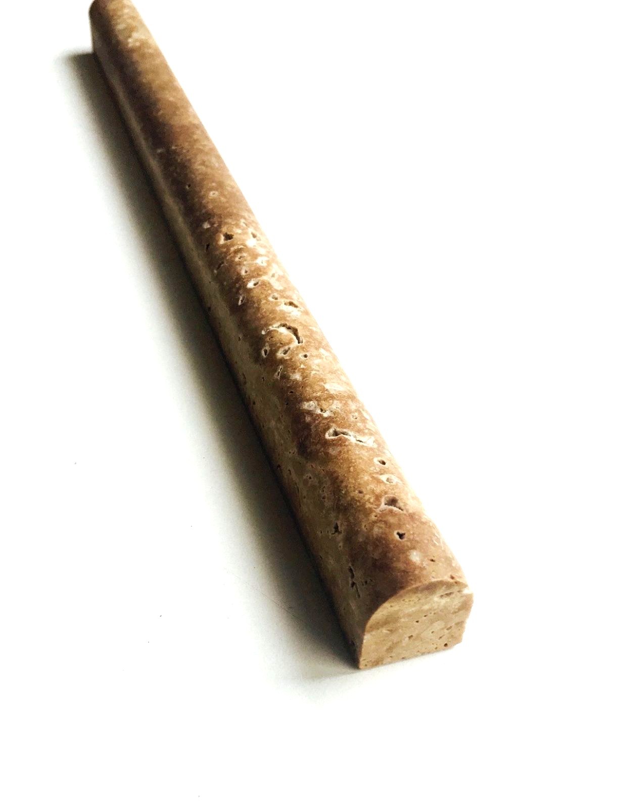 3/4″ X 12″ Noce Travertine Chair Rail Pencil Profile Molding Wall Tile Kitchen