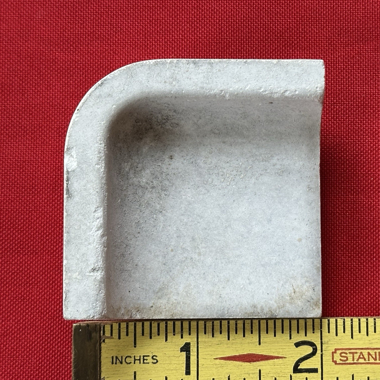 1 pc. Dark Almond-Bone: Gloss Ceramic Bullnose Outside Corner Tile 2″ X 2″ New