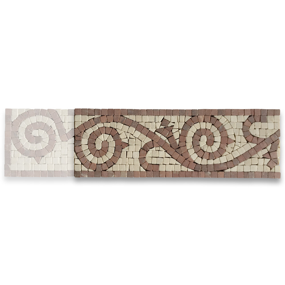 B0017T Marble Mosaic Border Bathroom Listello Tile Garden Rojo 4×12 Tumbled