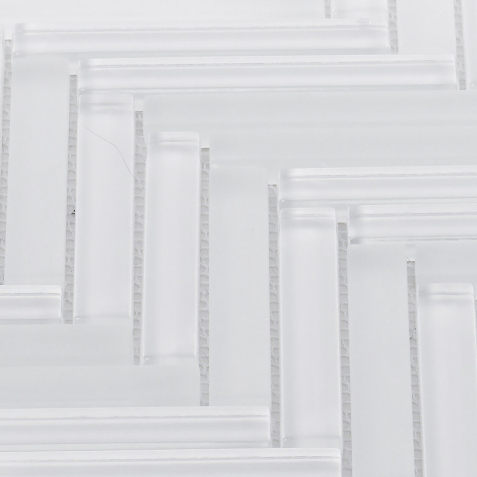 White Crystal Glass Herringbone Mosaic Tile Kitchen Bathroom Wall Backsplash