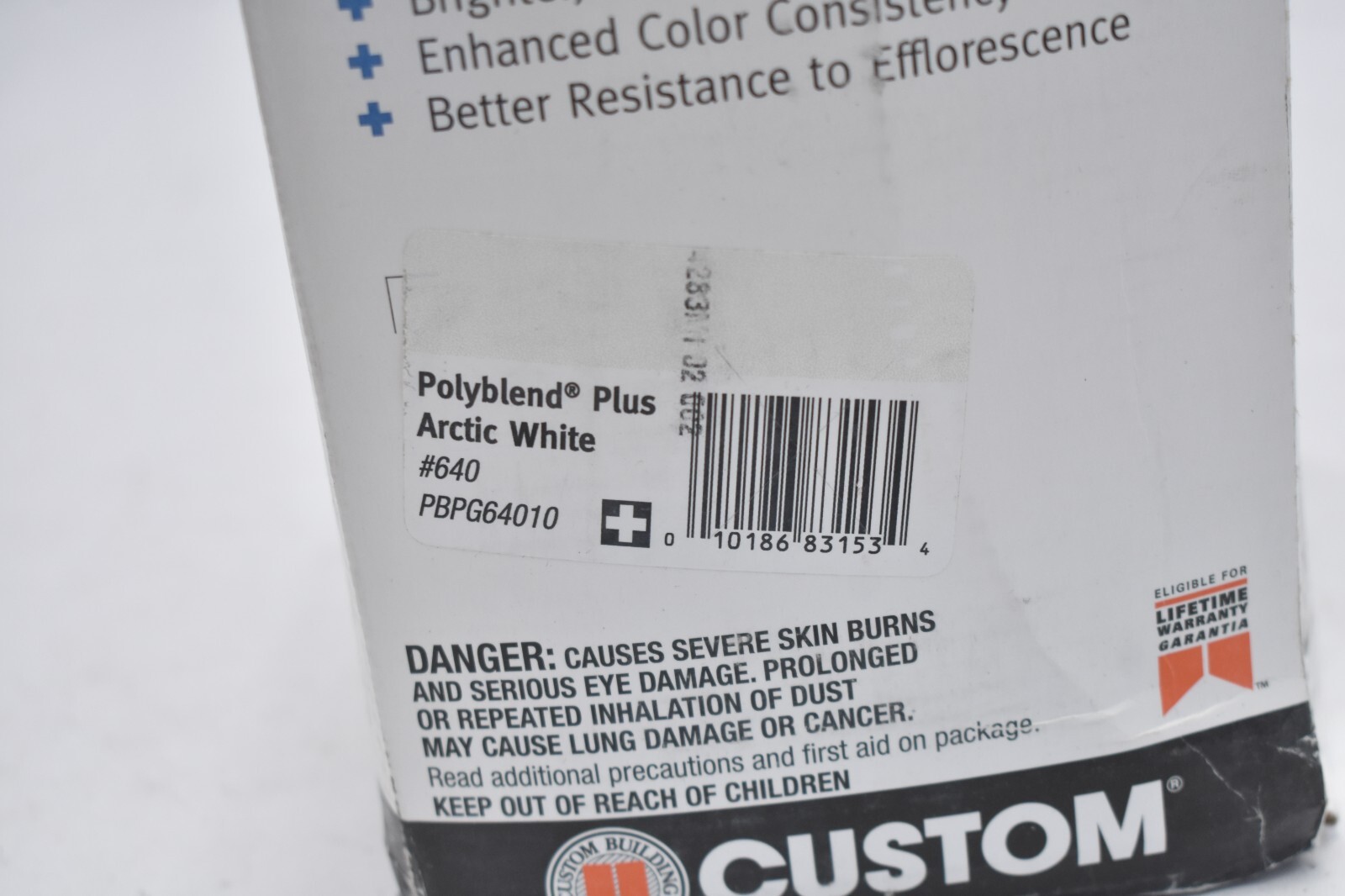 Lot of 2 Packs Polyblend Plus Non Sanded Grout 10 lb For 1/8″ Grout Arctic WHite