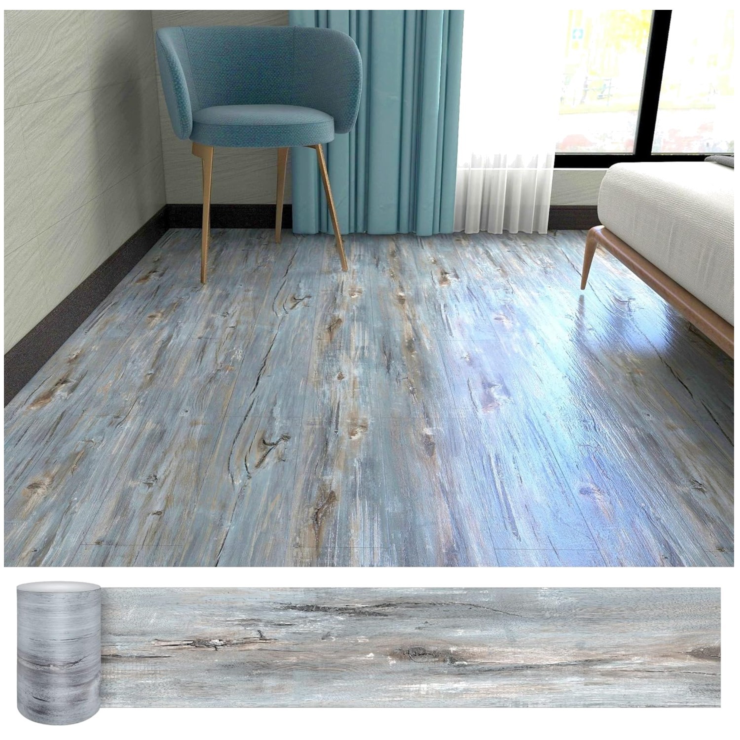 Mediterranean Peel & Stick DIY Flooring Tiles 108Sq.Ft