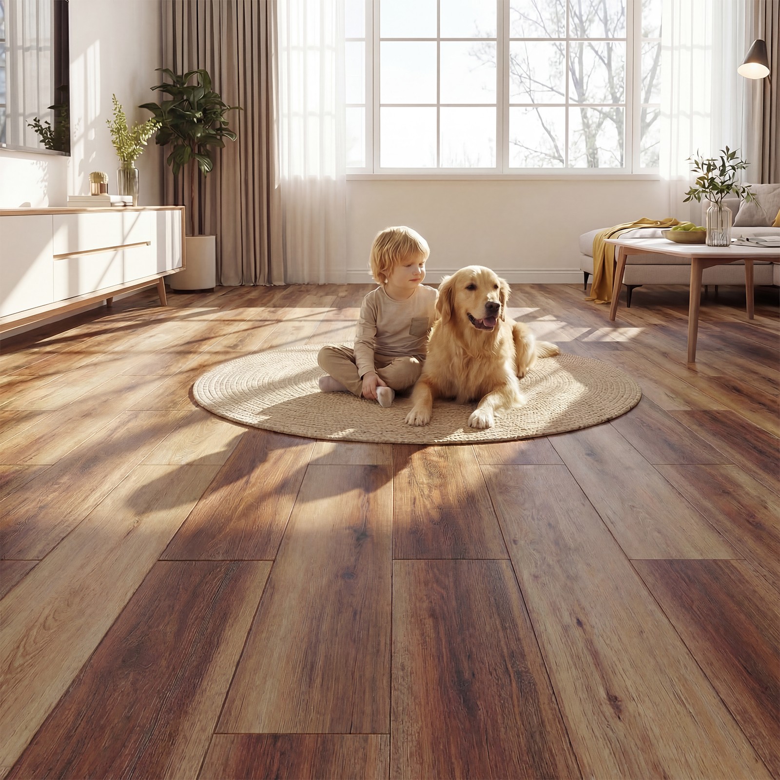 24-Pack 36 Sq.Ft Floor Tile Vinyl Flooring Waterproof Vinyl Plank Flooring