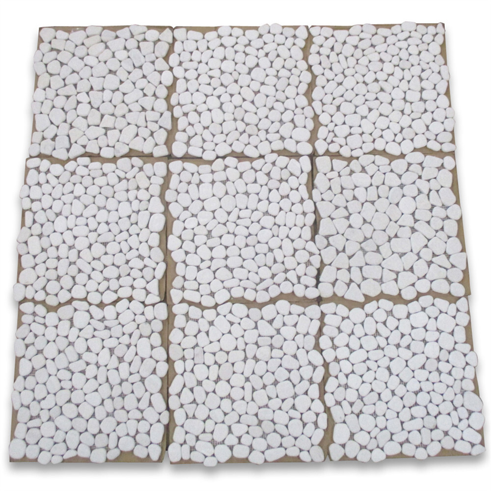 H98T Tumbled Limestone Pebble Golden Beach Moleanos Beige NonSlip Tile