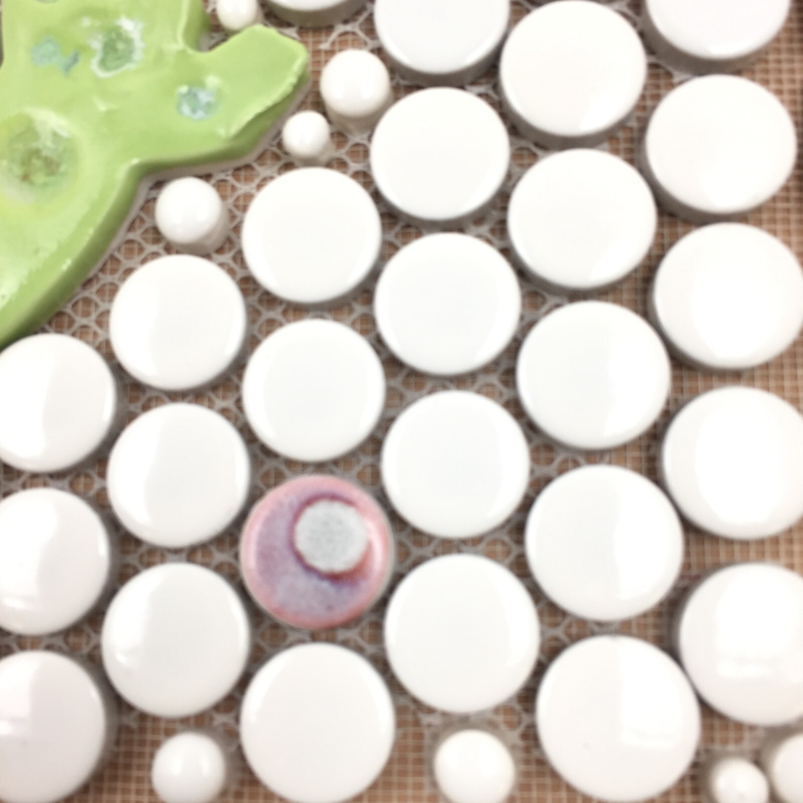 Handmade Tile Mosaic Panel Backsplash 1/4″ Thick, 11.5″ x 14″ Mounted On Mesh
