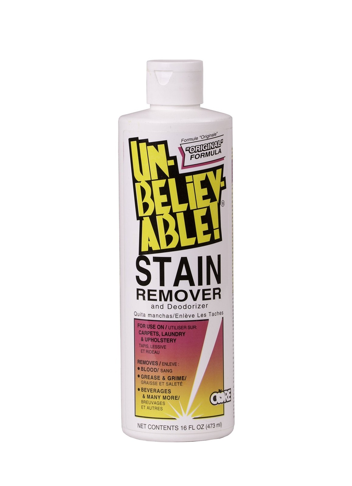 Unbelievable! Stain Remover; 1 Pint; 1 Count (SR100-1) 16 Fl Oz (Pack of 1)