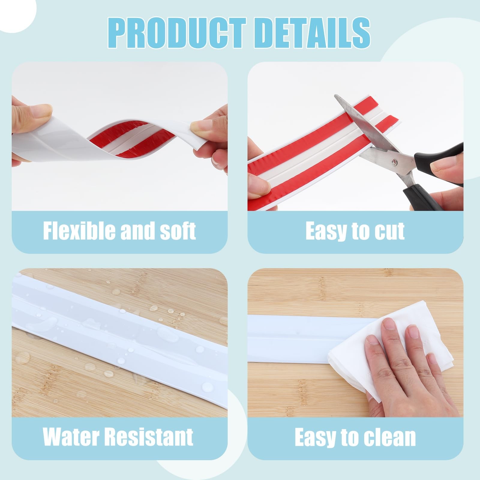 Flexible Wall Corner Protector Trim Molding,Peel and Stick Molding 90° inside