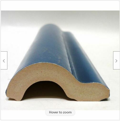 Allen + Roth Ceramic Chair Rail Tile Blue QTY 18 – 6 INCH PIECES