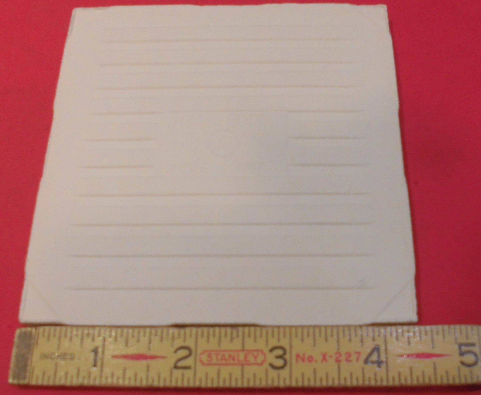 1 pc. Vintage Matte *Almond* Ceramic Tiles 4-3/8″ by Mid-State-Tile NOS