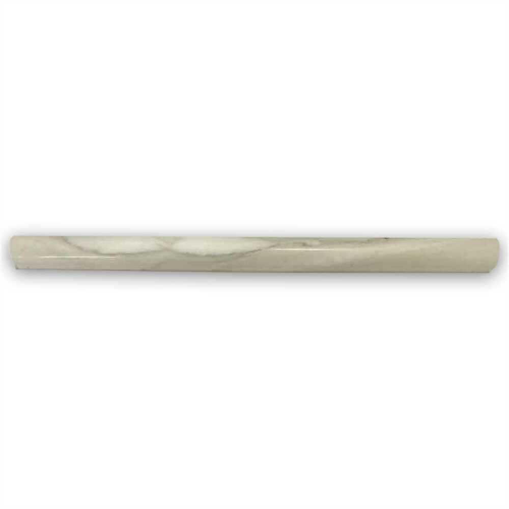 G18P Calacatta Gold Calcutta Marble 3/4×12 Pencil Liner Trim Molding Polish