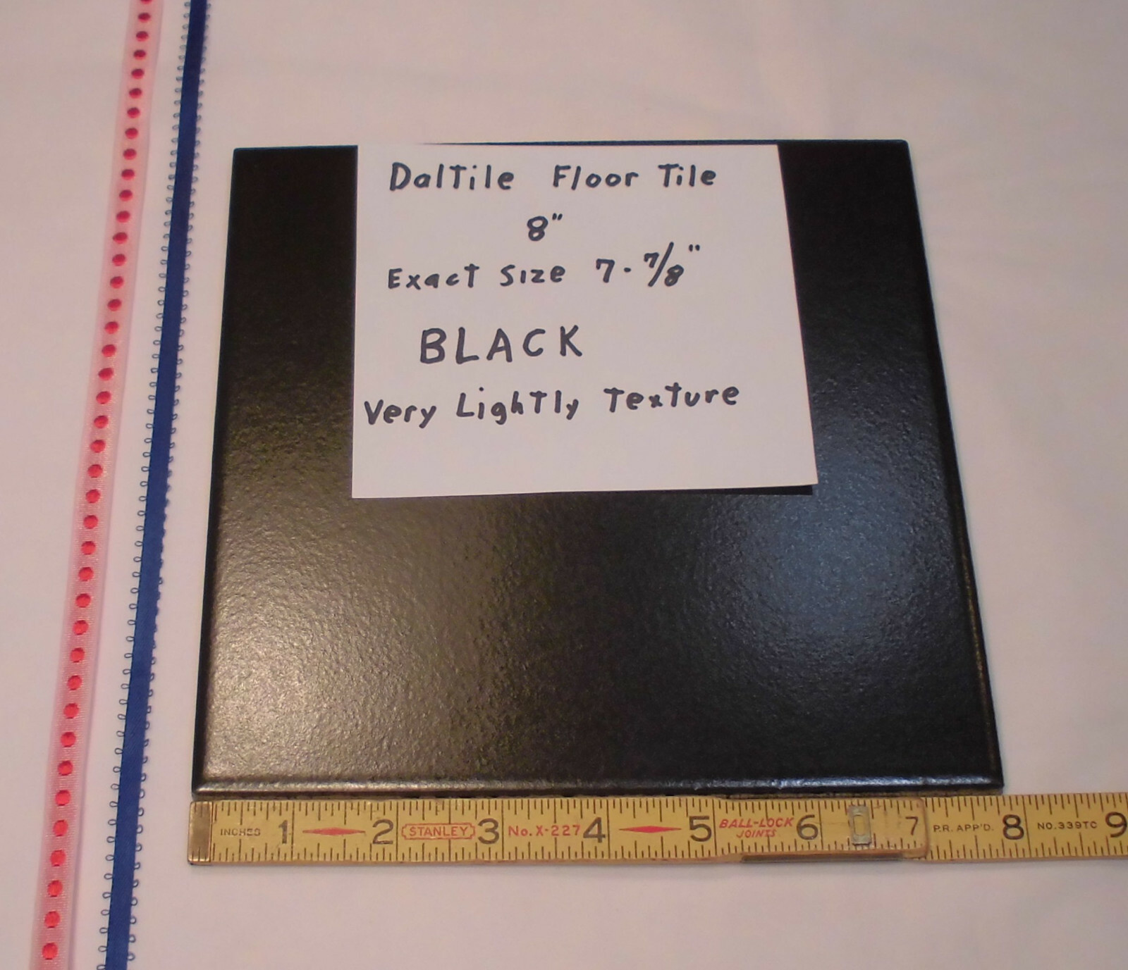 1 pc. *Vintage Solid Black* 8″ X 8″ by Daltile Ceramic/Porcelain Floor Tile NEW