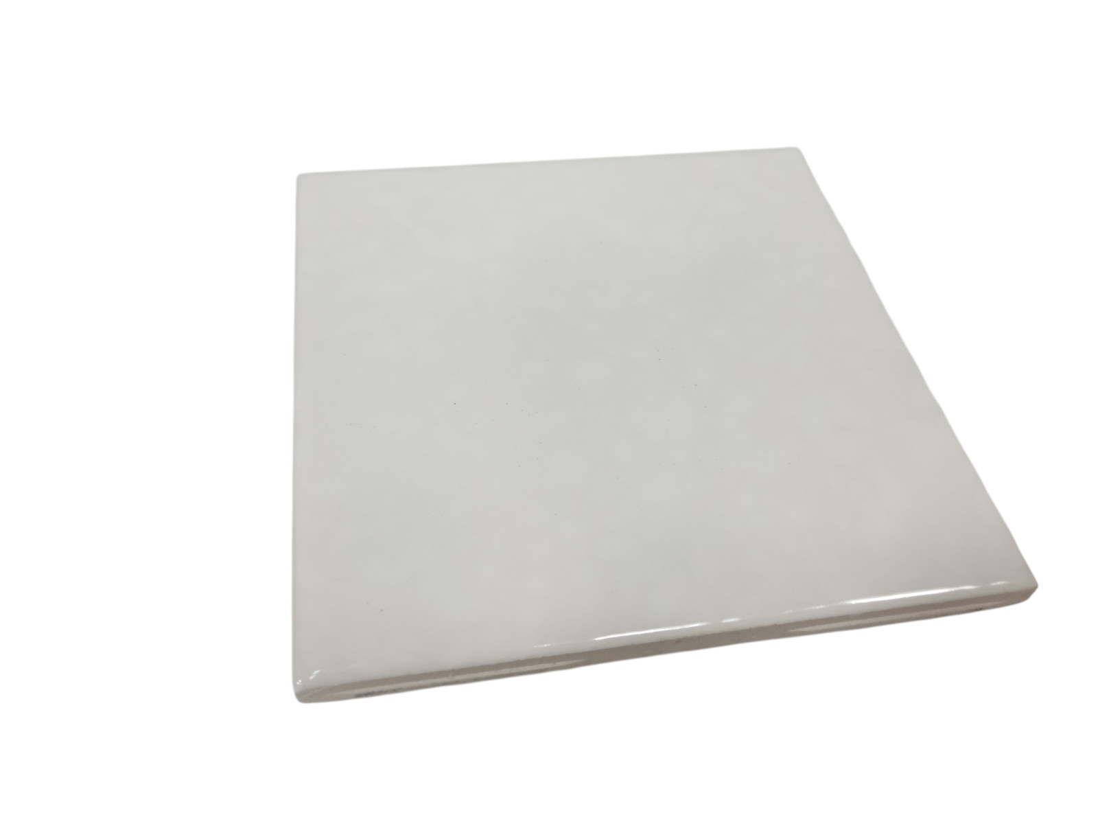 Snow White Ceramic Florida Tile 4 3/8 in FT Rippled Subway Square Potters Touch