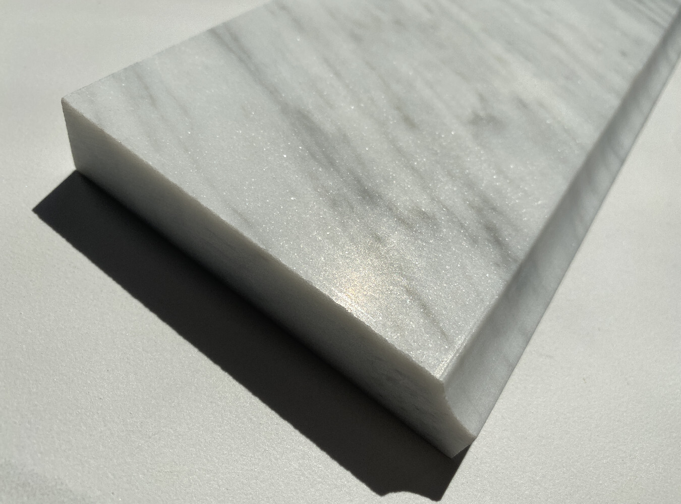C12H Baseboard Carrara Marble Trim Tile Venato Carrera Bianco Honed 5×12