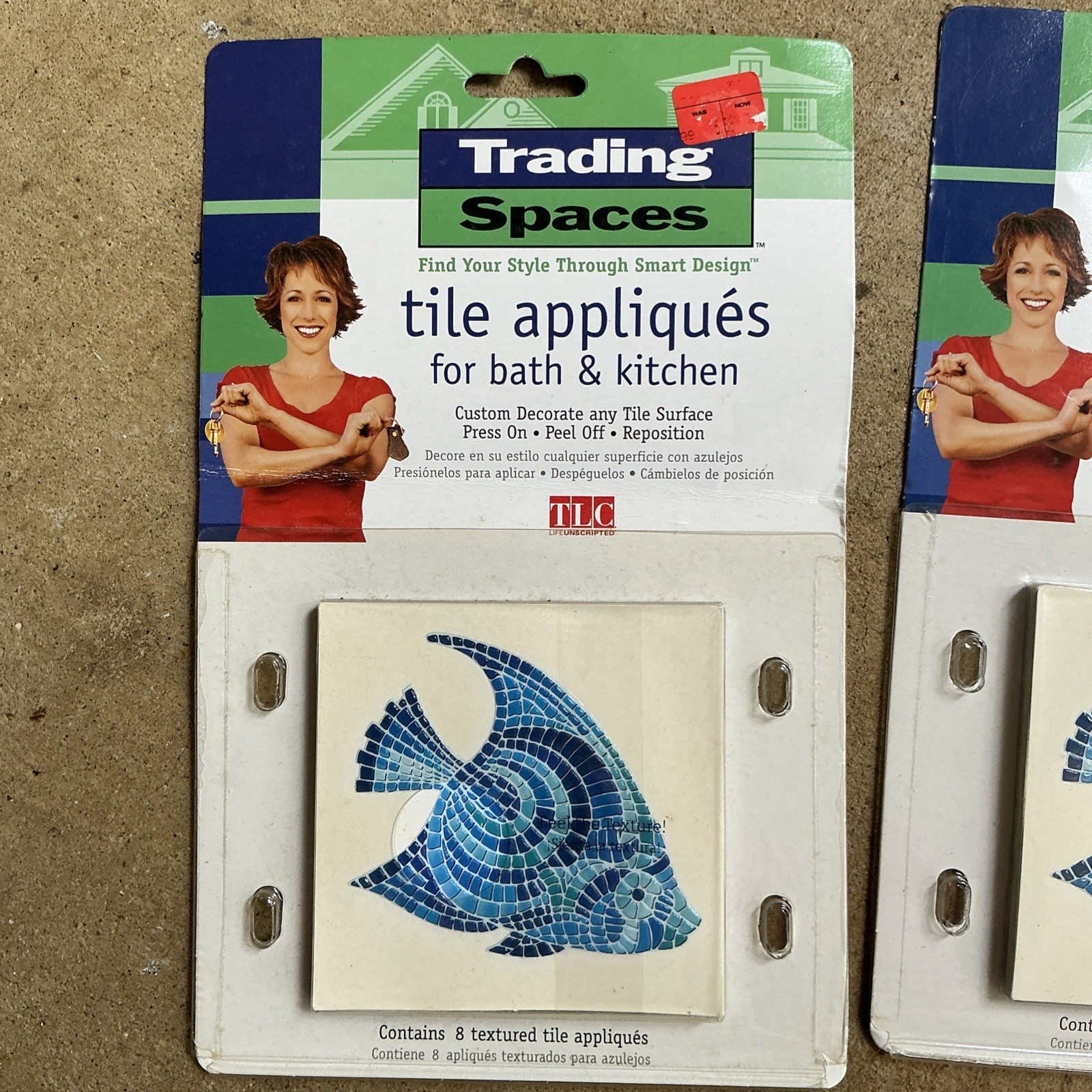 Trading Spaces Tile Appliques Blue Fish Mosaic Appliques 2 Boxes