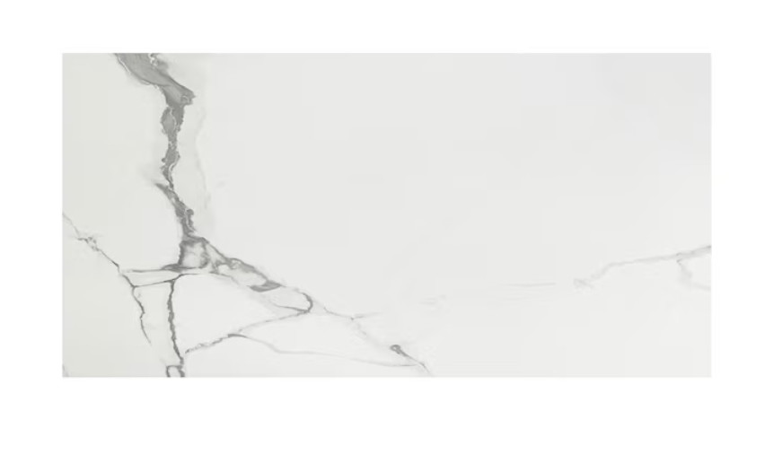 Origin 21 Alisa White 16 x 32 Polished Marble Look Floor and Wall Tile 350 SF