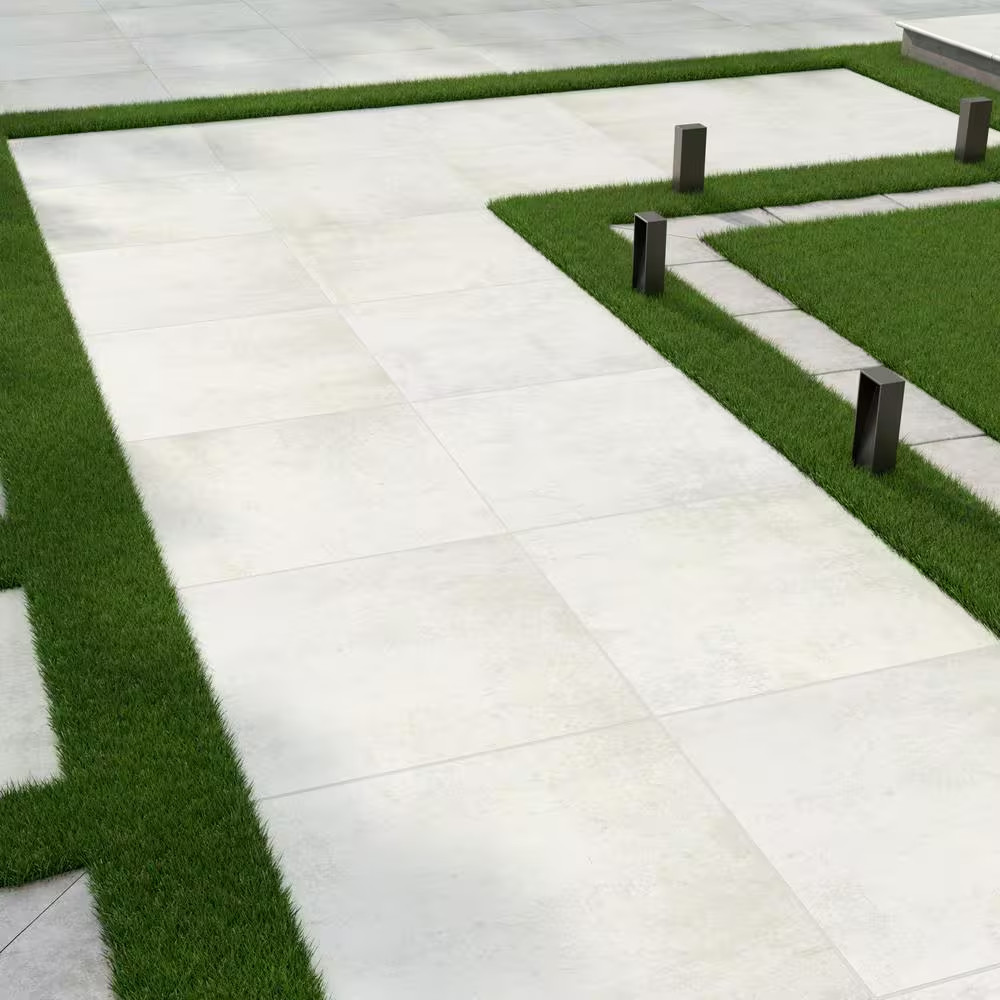 Beton Blanco 2 Cm. X 24 In. X 24 In. Matte Porcelain Stone Look Paver Tile (2 Pi