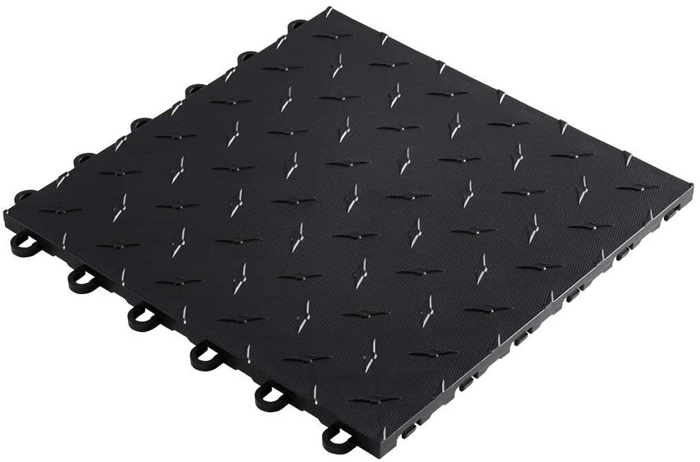 Speedway Tile 12″ x 12″ Black Garage Floor Tile (10 Pack)