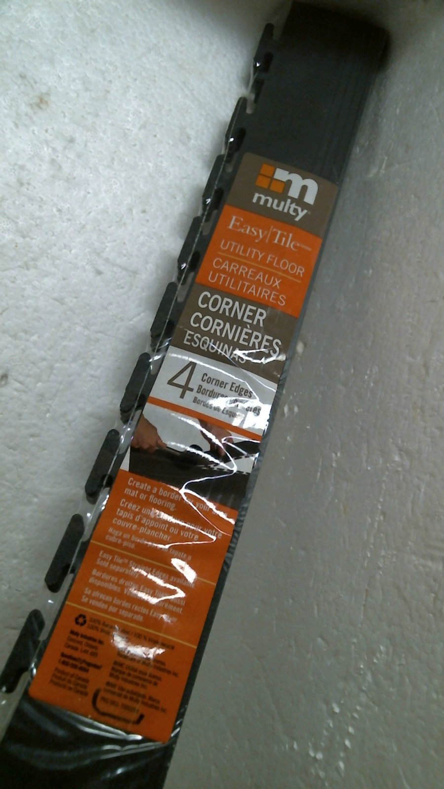 Multi Easy Tile Corner Edges 4 Pack 21″ x 2.75 Utility Corner, BLACK ,, FS