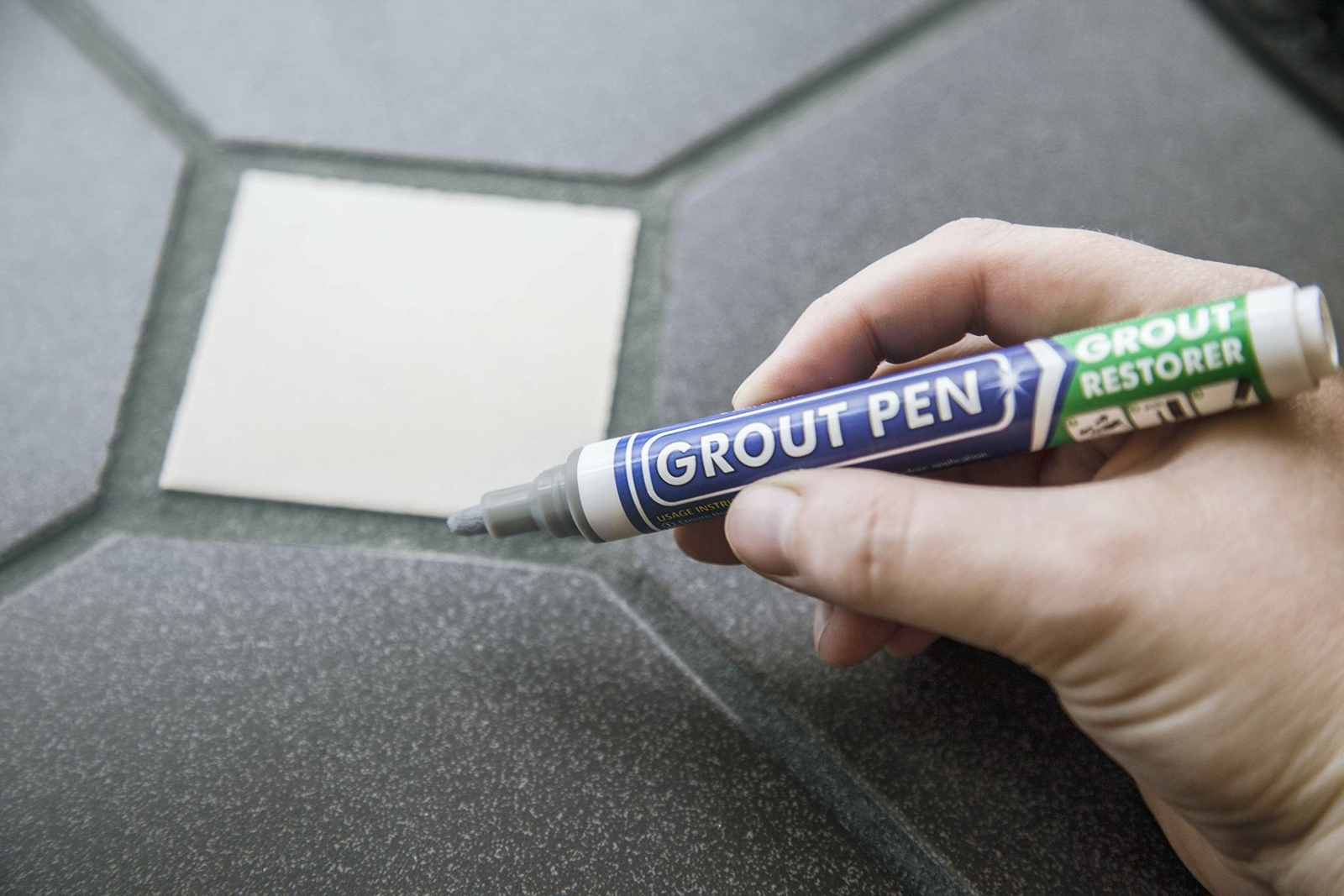 Grout Pen Tile Paint Marker: Grey – Waterproof Grout Colorant and Sealer Pens