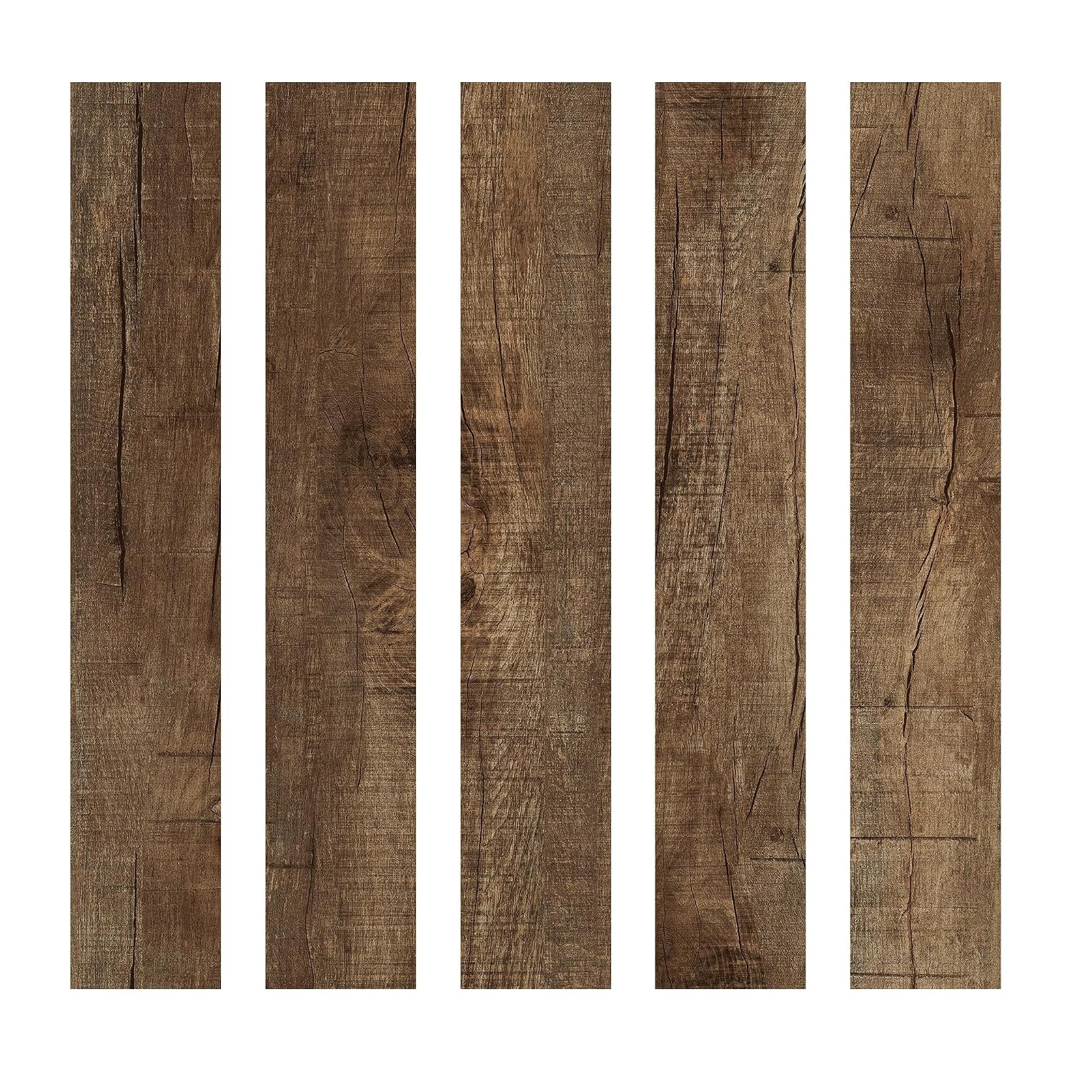 36 Pack Peel and Stick Vinyl Plank Flooring 54 Sq.Ft Wood Look Waterproof