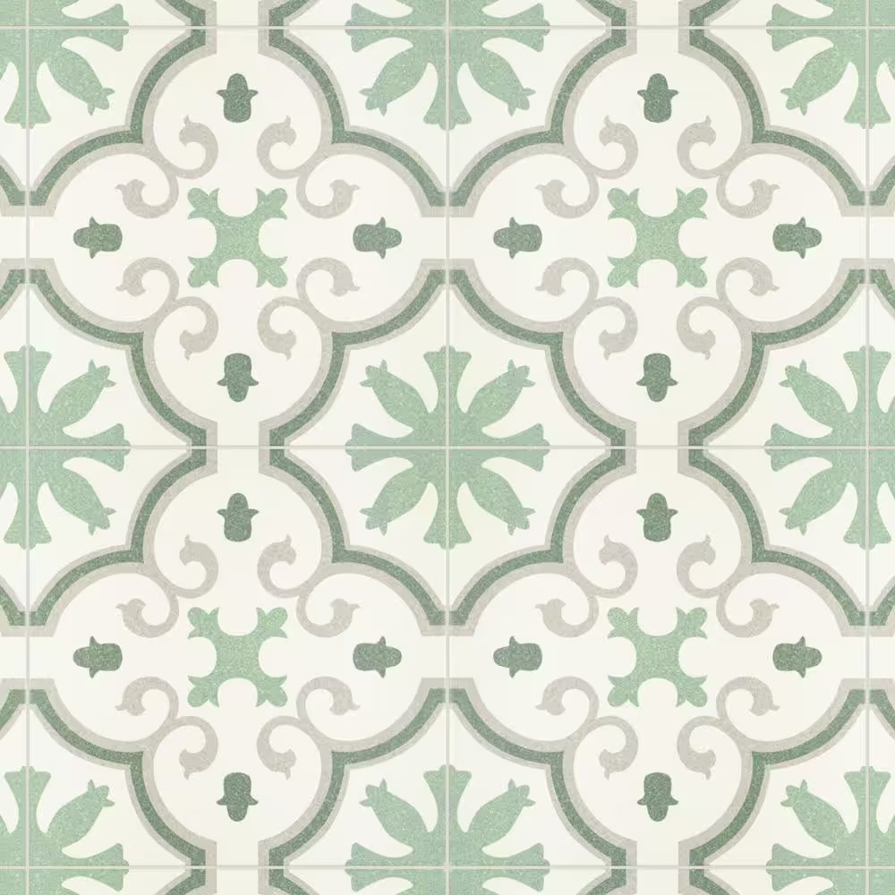 Monteca Green 9-3/4 In. X 9-3/4 In. Porcelain Floor and Wall Tile (10.88 Sq. Ft.