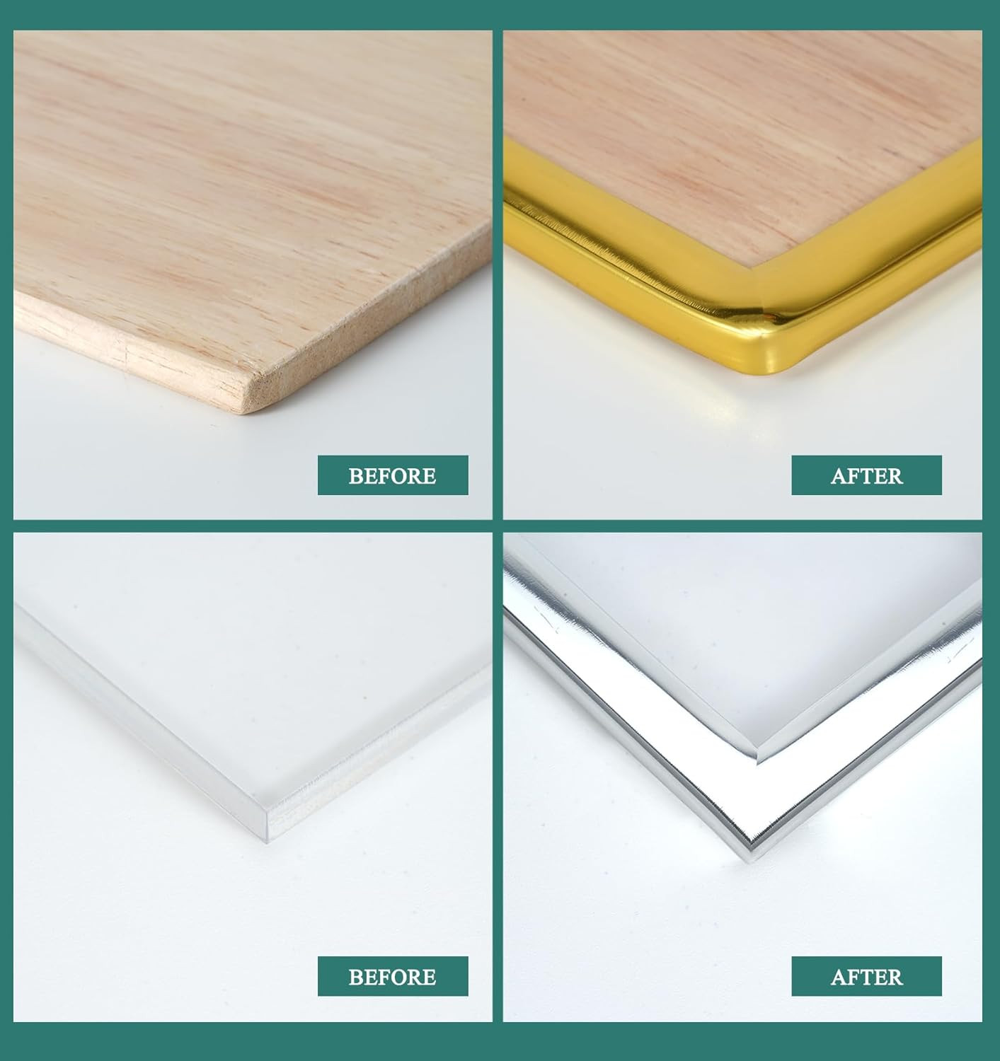 Peel and Stick Vinyl Corner Trim， 20FT L-Shape Tile outside Corner Molding Vinyl