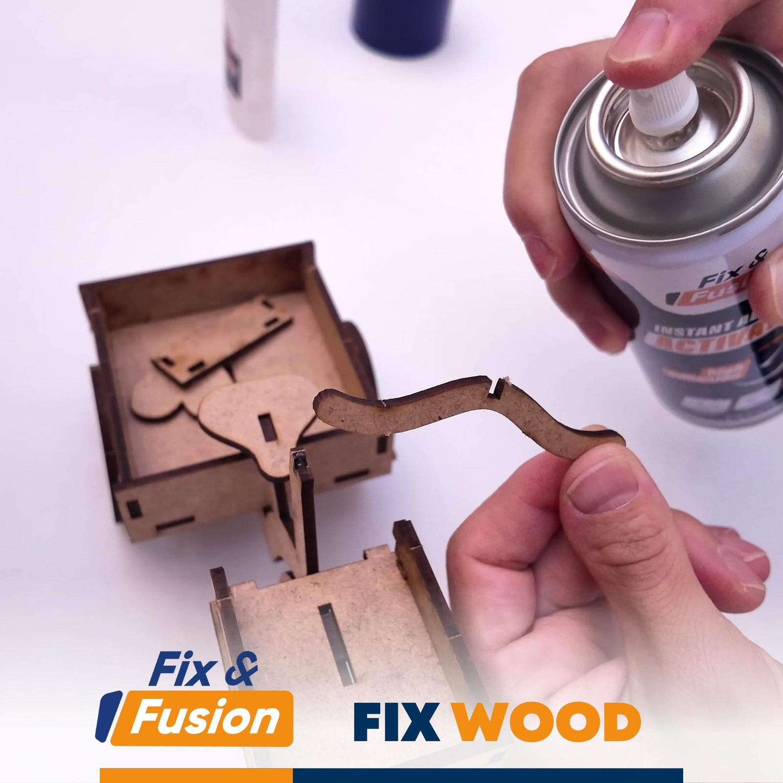 FIX & FUSION Activator Spray (6.76 Fl Oz), Instant Cure Accelerator for Cyano…
