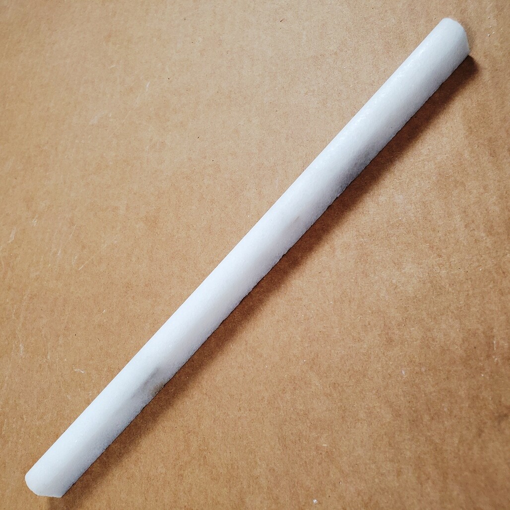 Pencil Liner Crystal White Honed Marble Tile 3/4″x3/4″x12″