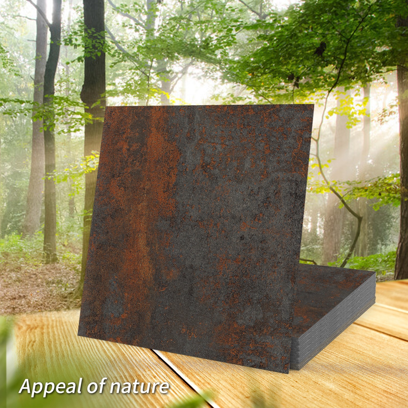 30-Pack Peel & Stick Vinyl Floor Tiles,12 x 12in Covers 30 Sq.ft – Rust Granite