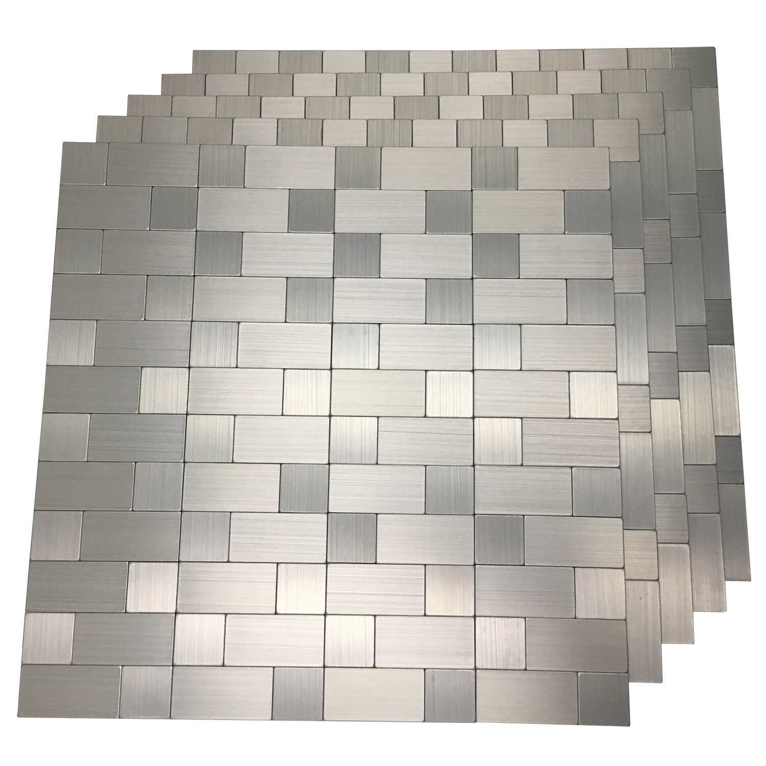 Art3d 10-Pack Peel and Stick Metal Backsplash Tiles Bath Kitchen Mosaic Tiles