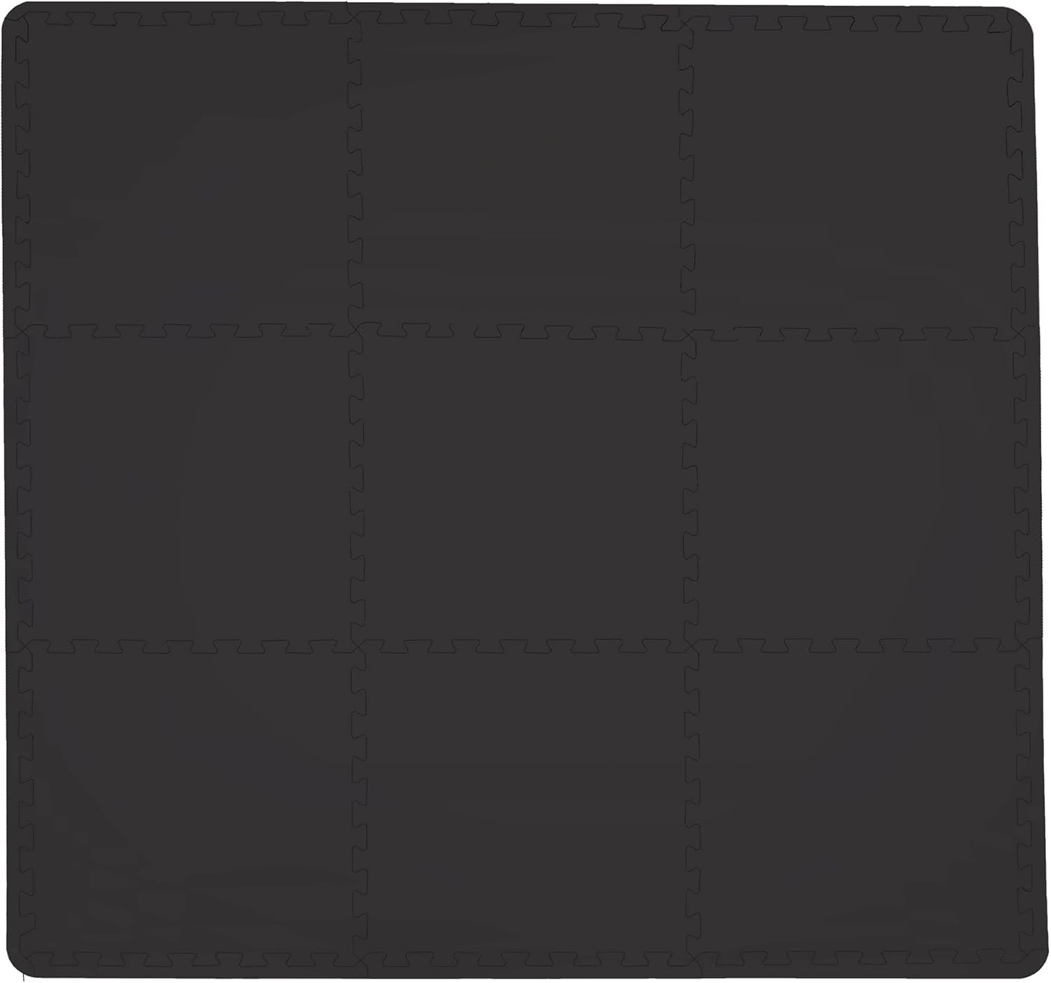 Durable 22-Piece Black Interlocking Foam Floor Tiles – Water-Resistant Coverage
