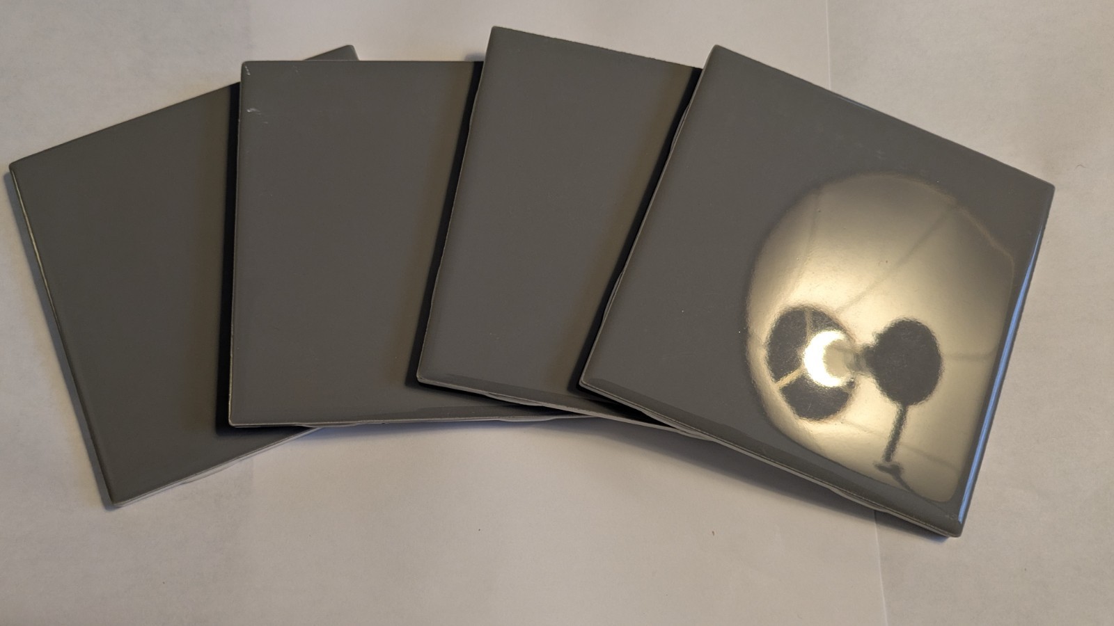 1 Daltile 4-1/4″ Glossy Tile Suede Gray Ceramic 0182 New