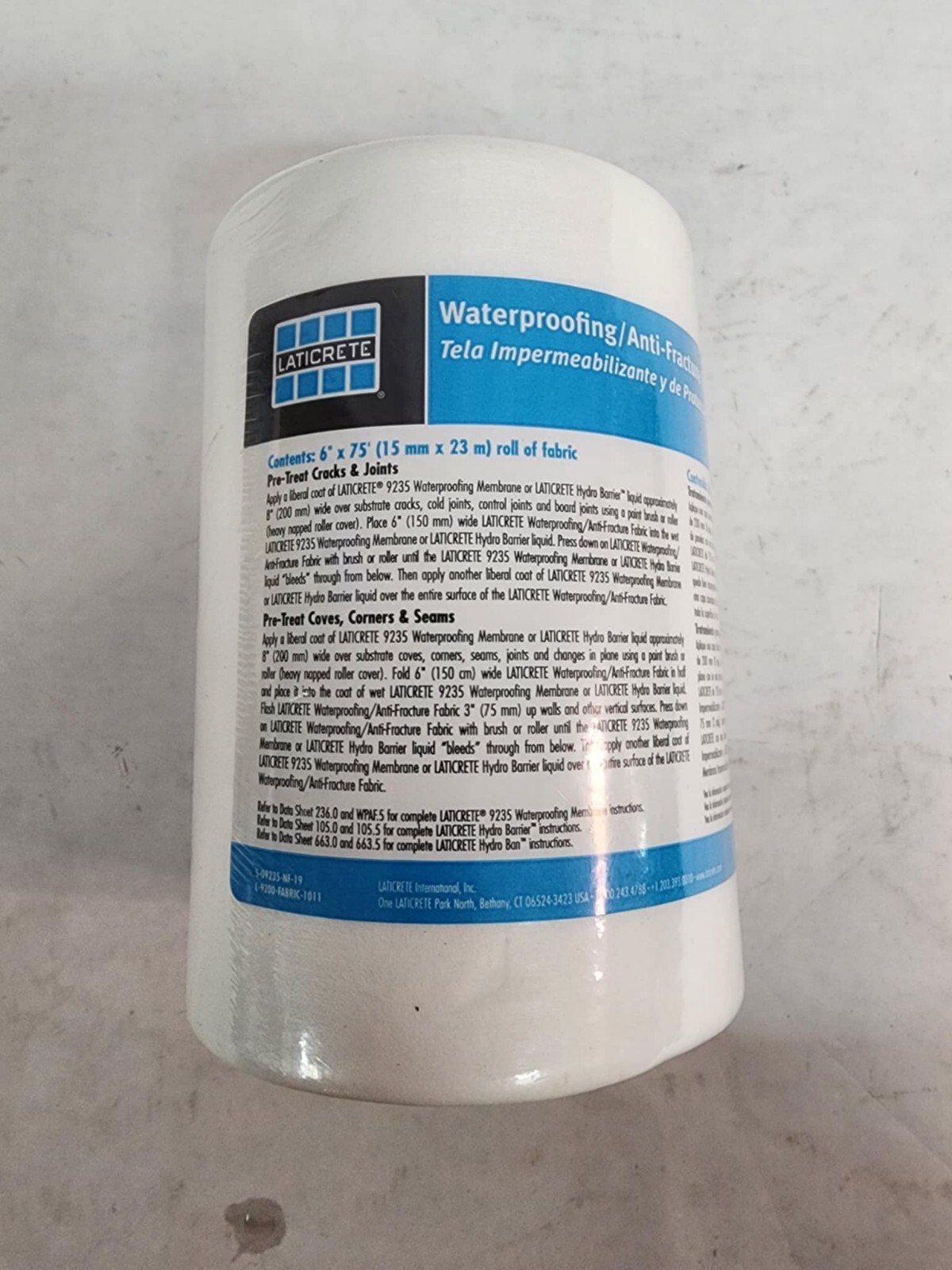 LATICRETE 9235 Waterproofing 6″ X 75′ Roll Of Fabric