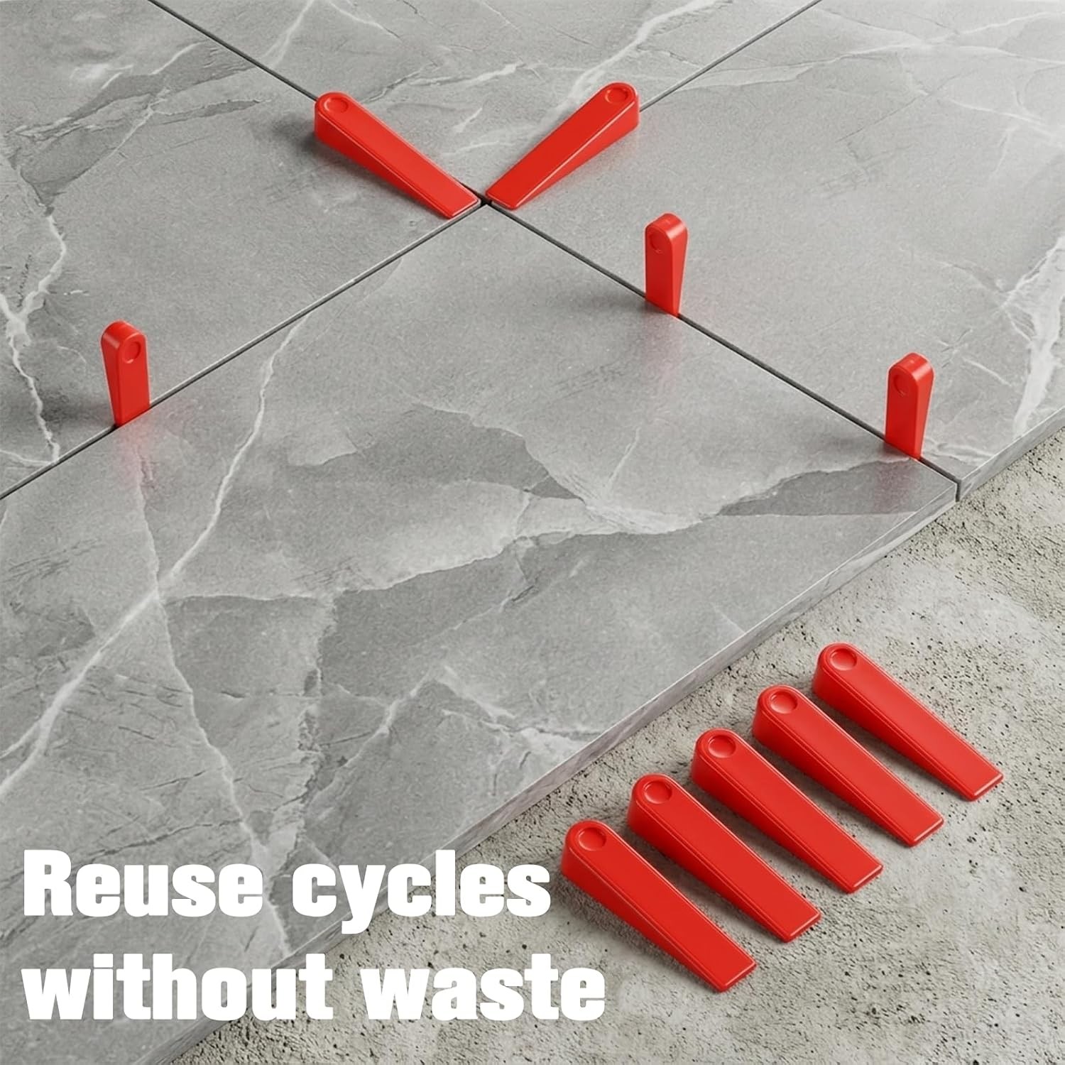 Reusable Tile Leveling System 200PCS Tile Leveling Wedges Tile Spacers Small Kit