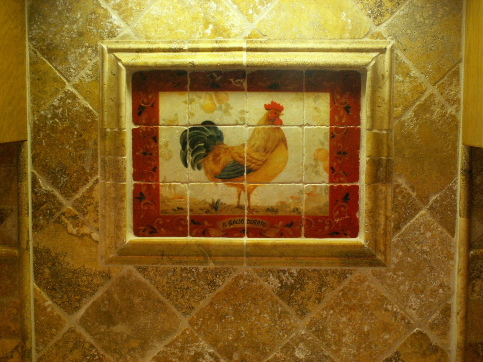 36x 24 Art Rooster Mural Ceramic Backsplash Bath Tile #322