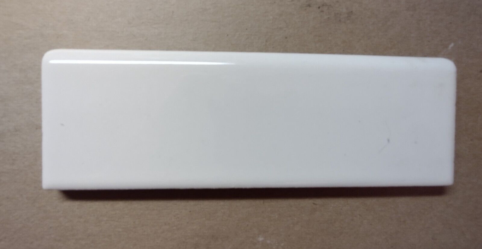 1 Tile MCT USA 6-1/8″ Gloss Off White Cream Bullnose Ceramic Wall Vintage