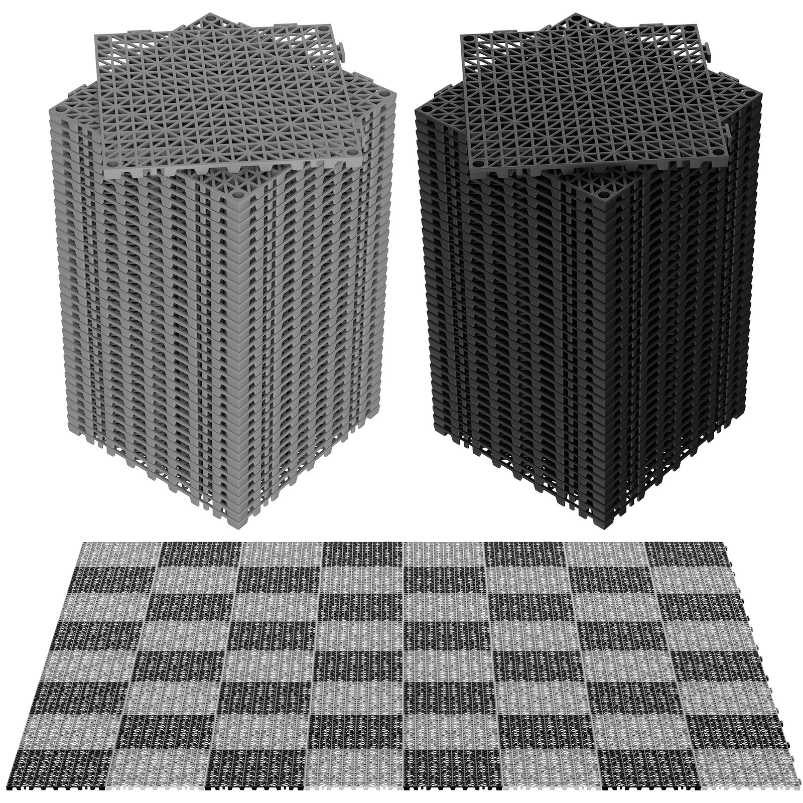 12×12 Interlocking Tile – Drainage Floor Tiles in 24/36/50 Packs