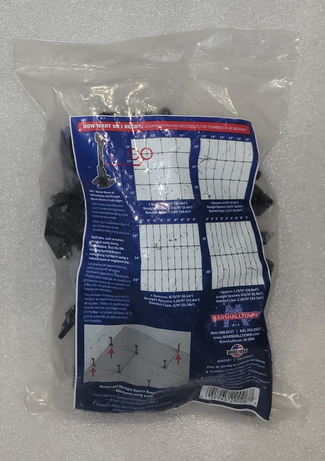 Marshalltown FASTcap USA Tile Plus Spacer Bases for Intersections 1/8″ (3mm) NEW