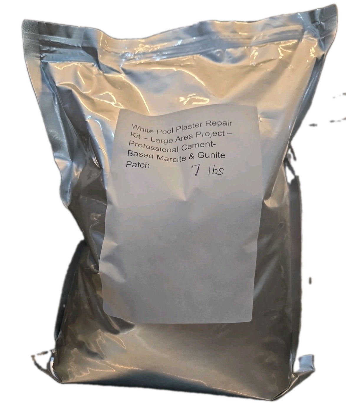 White Pool Plaster Patch Tile Grout Repair Kit, 7 Lb Cement With Bonder Marcite