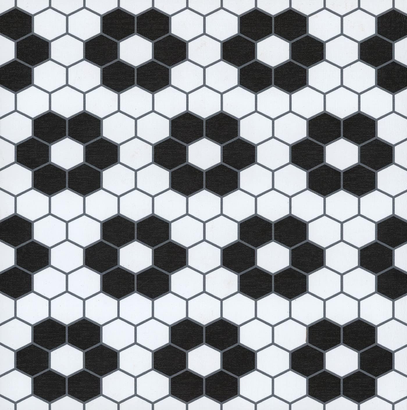 Black Biscotto Peel & Stick Floor Tiles – Floral Geometric Design