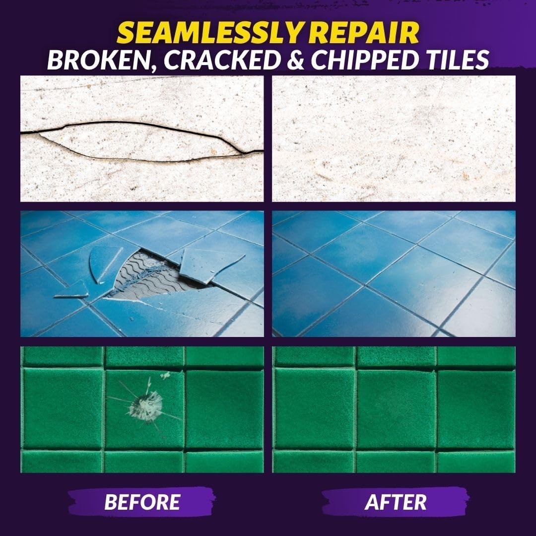 Porcelain Repair Kit – Tile Stone Repair Kit, Marble Repair Kit, Tub and Tile Re