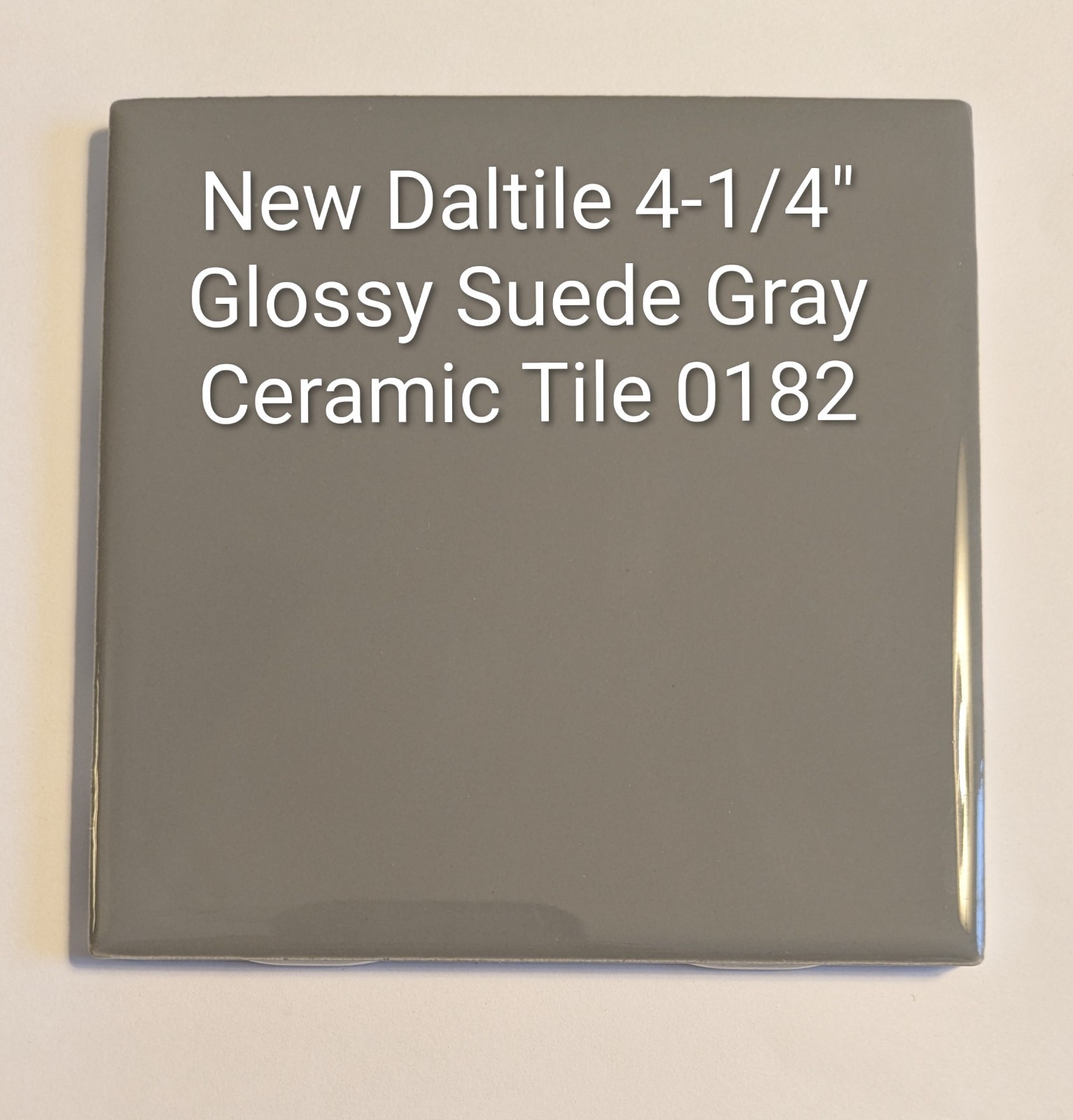 1 Daltile 4-1/4″ Glossy Tile Suede Gray Ceramic 0182 New