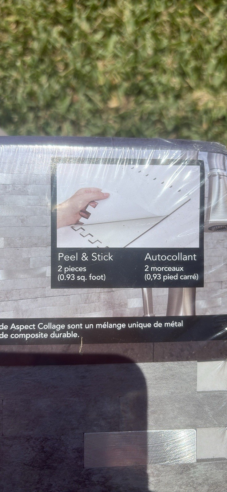 Aspect Collage Cloud Shimmer Peel & Stick Wall Tiles 2 Pack 0.93 sq ft