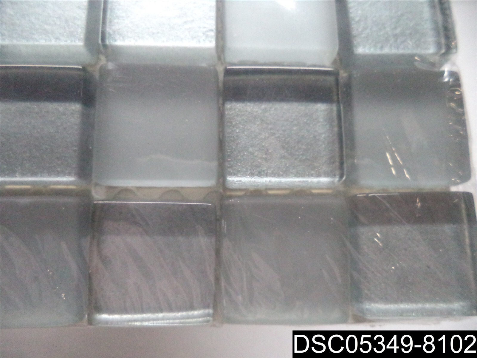 Qty= 12: 11-2/8″ X 11-5/8″ Glass Tiles, 7/8″ X 7/8″ Mini Squares