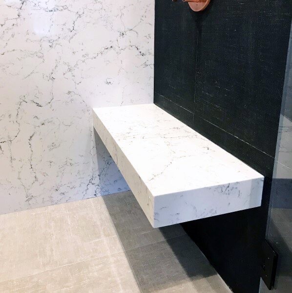 Floating Shower Bench – Kerdi-Board 2″ – L20xW16xH2 – Support: walls and backet