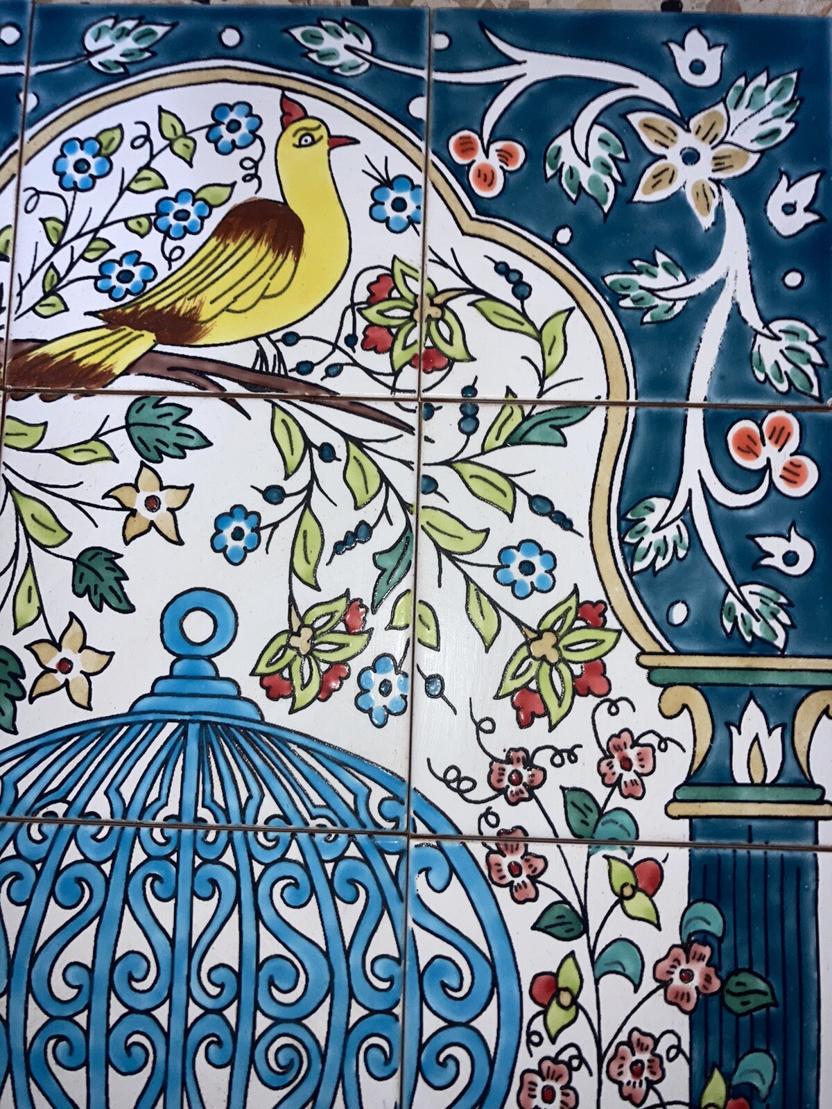 18″ x 24″ Ceramic Tile Mural Backsplash Art Wall Panel Hand Painted