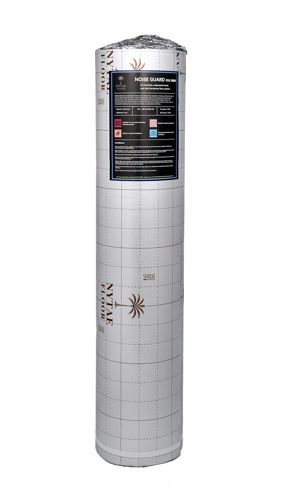 Noise Guard 200, EVA 3mm Underlayment with Silver Film – Premium Moisture
