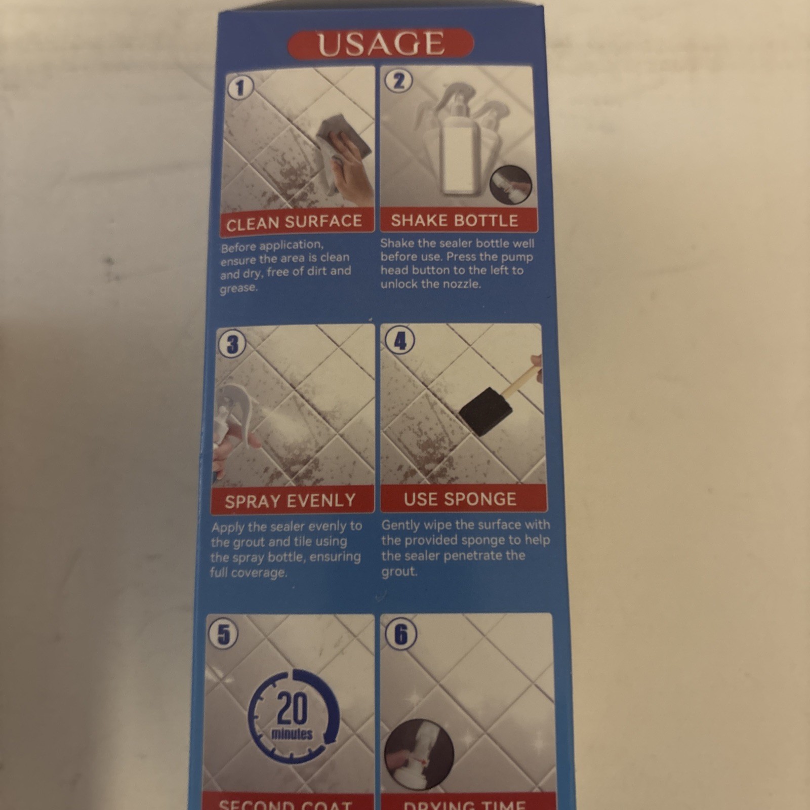 2 Pack Grout Sealer – Waterproof Grout Tile Sealant Spray 200ml/6.76 fl oz.
