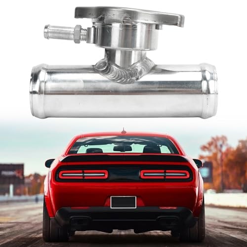 1-1/4in Outlet Aluminum Polished Inline Radiator Hose Filler Neck, 16PSI,
