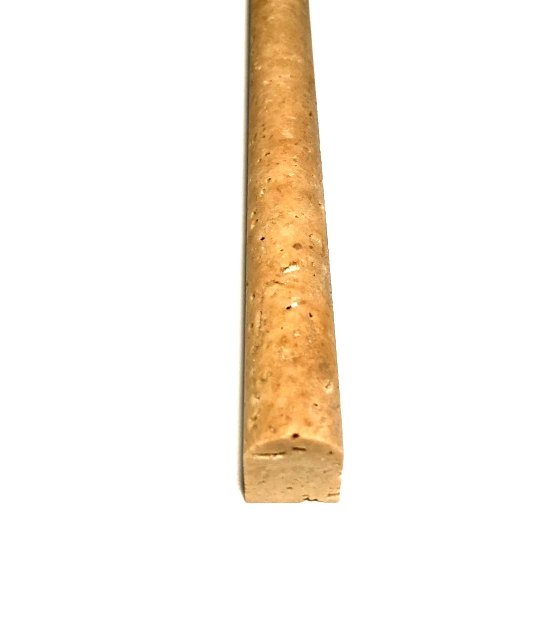 1/2″ X 12″ Walnut Travertine ChairRail Pencil Trim Wall Liner Tile (Pack of 10)
